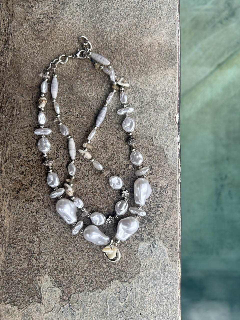 Double Layered Baroque Pearl Choker