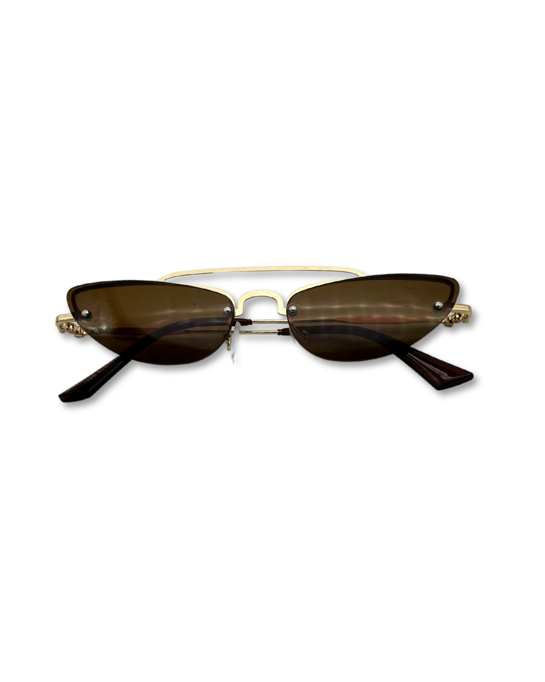 Brown Velvet – Gold Cat Eye Frames