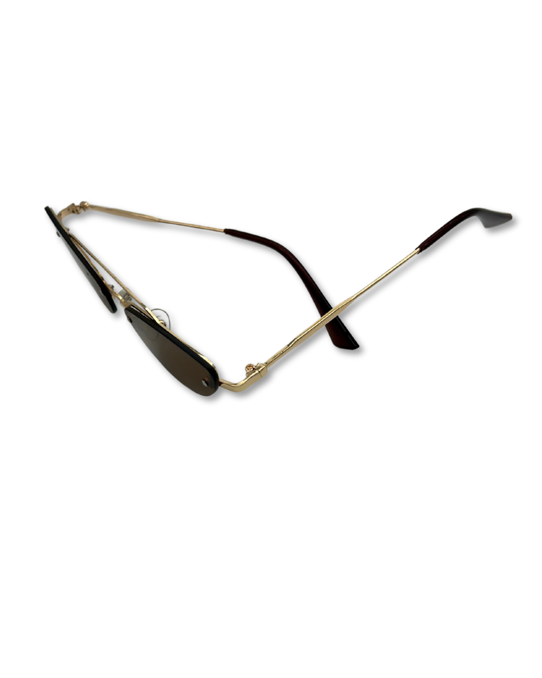 Brown Velvet – Gold Cat Eye Frames