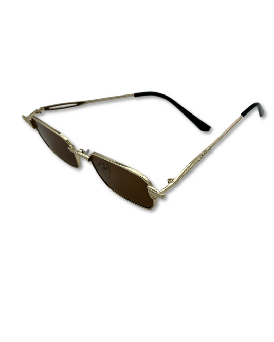 Honey Badger | Brown & Gold Retro Shades