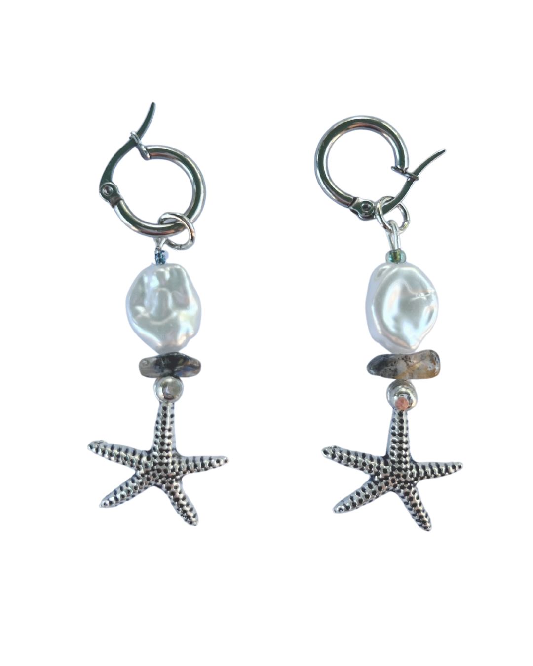 [the stars] Silver Starfish Earrings