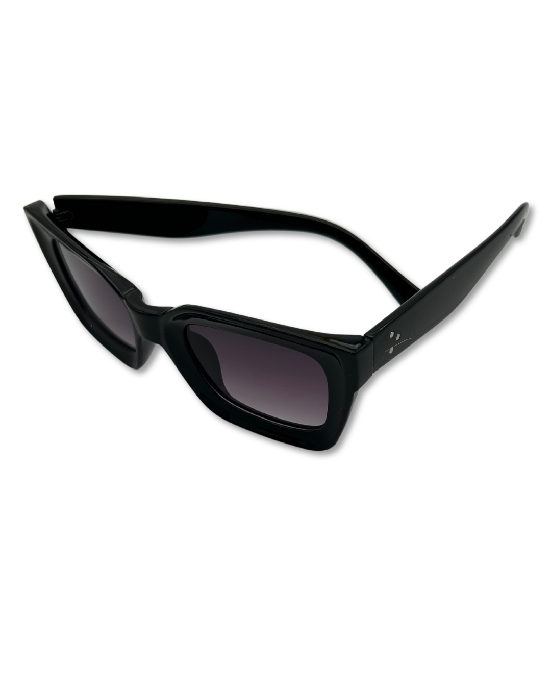 Smokey Black – Angular Cat Eye Sunglasses